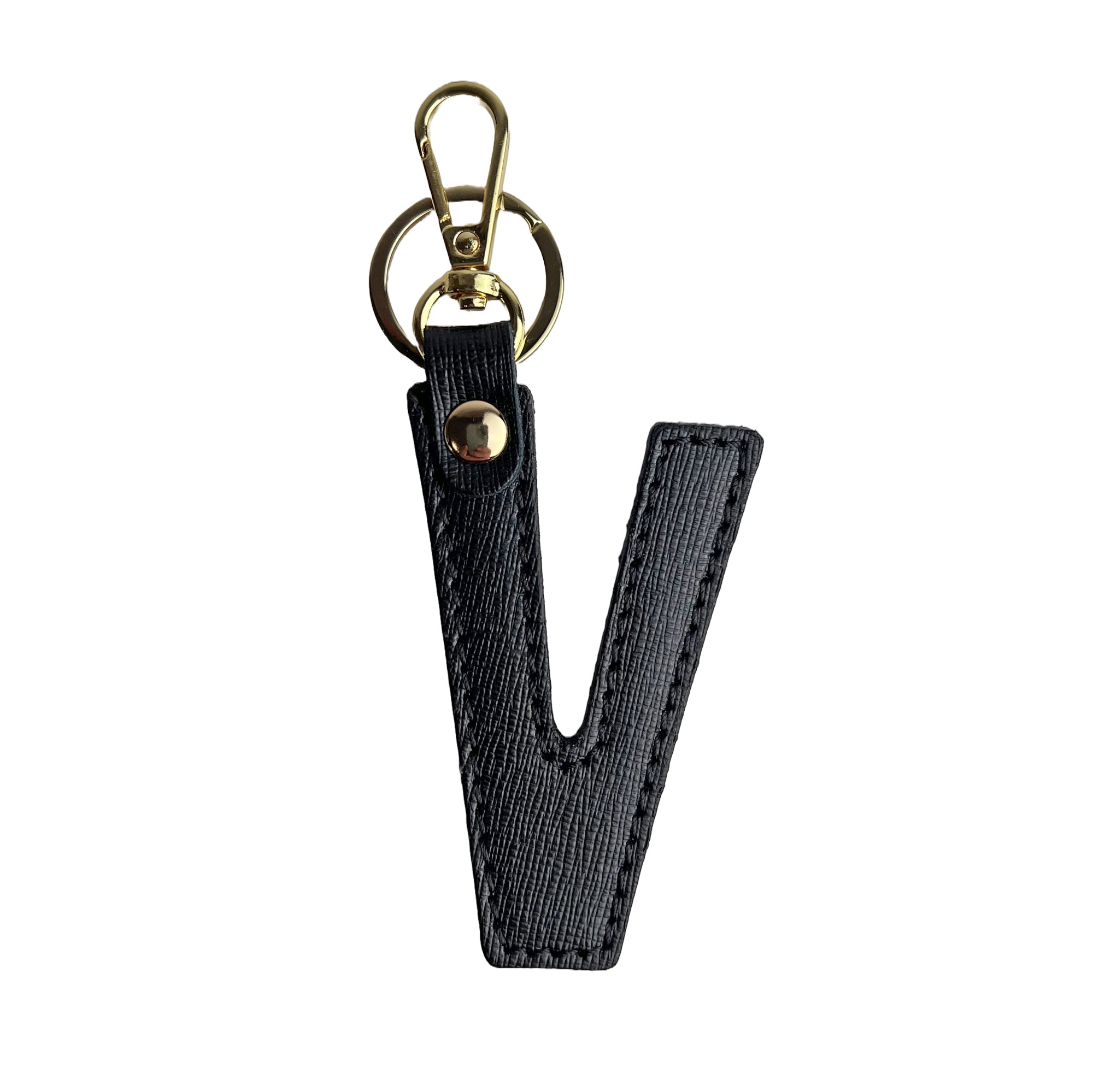 Portachiavi Lettera Donna e Uomo, In Vera Pelle Saffiano, Made in Italy Parubi Accessori - vista 20